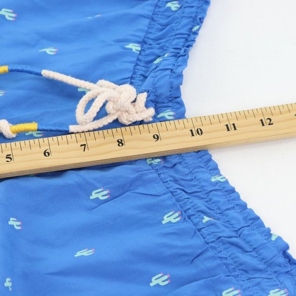 Jenni Plus Size Blue Cactus Light Weight Printed Pajama Shorts, Size Small - Picture 4 of 5